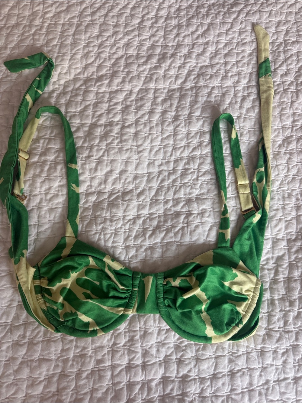 RESA Green and Light Green Patterned Swim Top